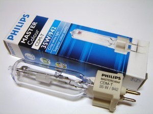  
	Металлогалогенная лампа 35 Вт, Philips Mastercolour, CDM-T Elite, 35W/942 G12, 211262 
