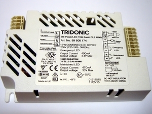  
	Электронный  LED  трансформатор  с блоком аварийного питания  15Вт, EM PowerLED 15W Basic CLE NiMh, Tridonic, 89800174 

