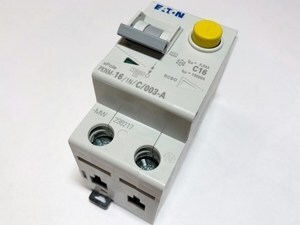  
	Aвтомат тока утечки с автоматическим выключателем 1-фазный, C 16A, 30мA(0,03A), Eaton, PKNM-16/1N/C/003-A-MW, 236217 
