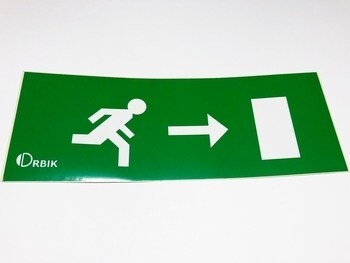 <p>
	Наклейка на аварийный светильник Orbik, стрелка направо</p>
